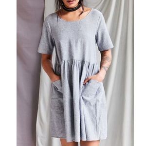 Urban renewal gray linen dress